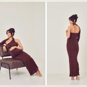 PLT- Maternity chocolate dress- size 4 NWT